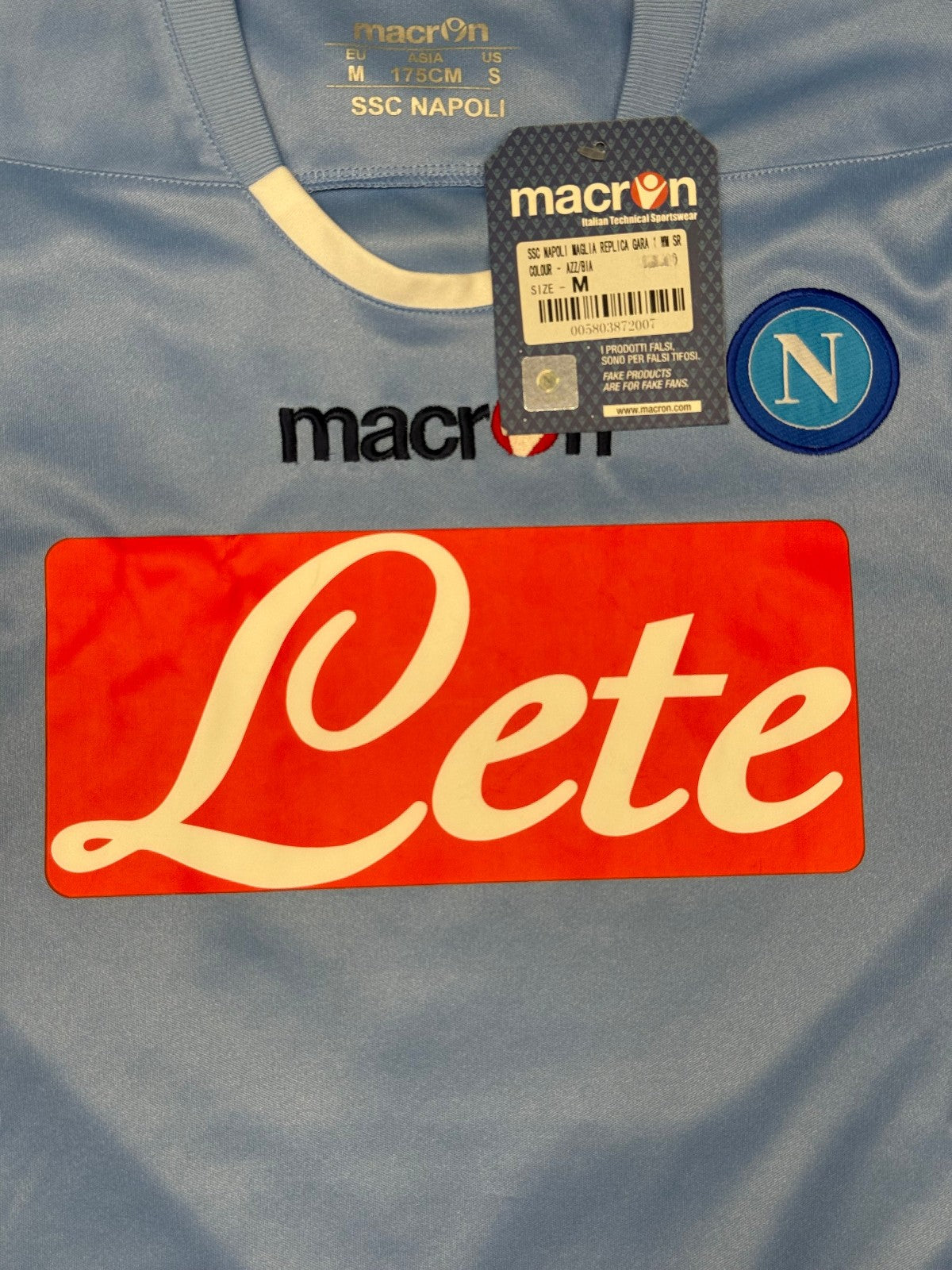 maglia calcio vintage Napoli CAVANI home 2010 2011 shirt Jersey Macron M Lete