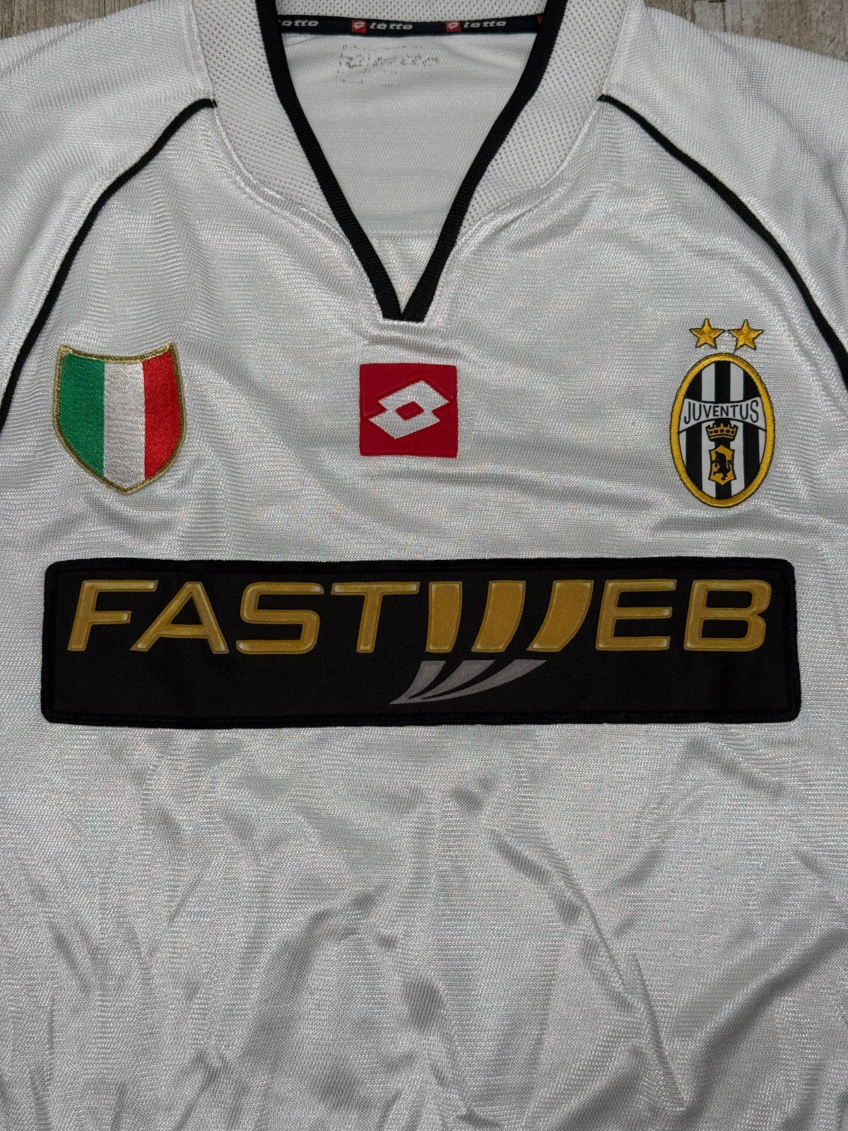 maglia calcio vintage juventus 2002 2003 DEL PIERO Fastweb away XL  shirt