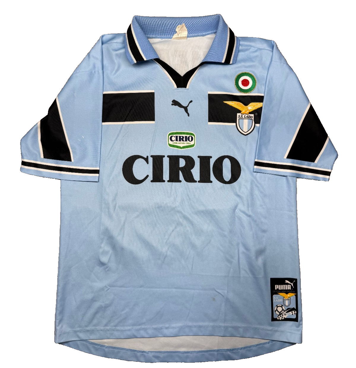 maglia calcio vintage SS Lazio Puma Cirio 1999 2000 Scudetto VIERI FAN version