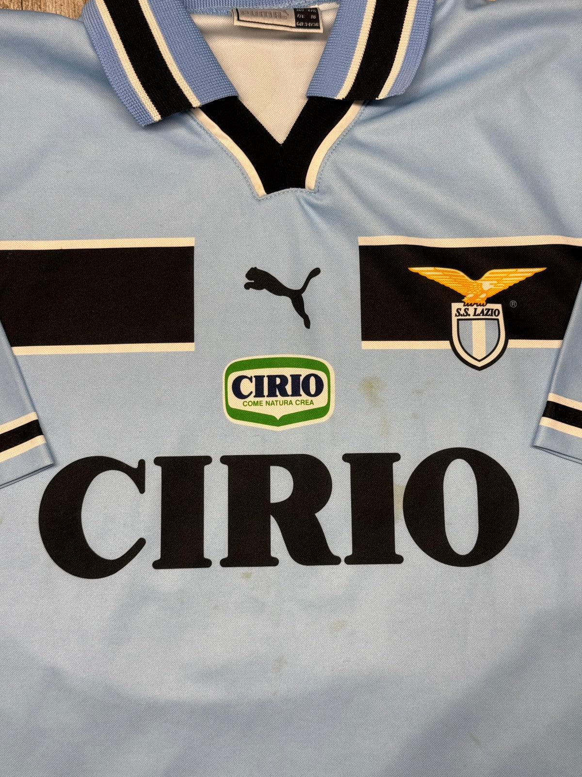 maglia calcio vintage SS Lazio Puma Cirio 1999 2000 Scudetto NESTA FAN version