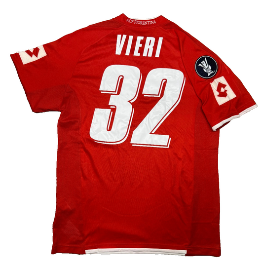Maglia Fiorentina VIERI 32 Lotto Toyota Away Rossa Taglia L 2007 2008 UEFA L