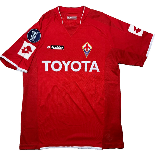 Maglia Fiorentina VIERI 32 Lotto Toyota Away Rossa Taglia L 2007 2008 UEFA L