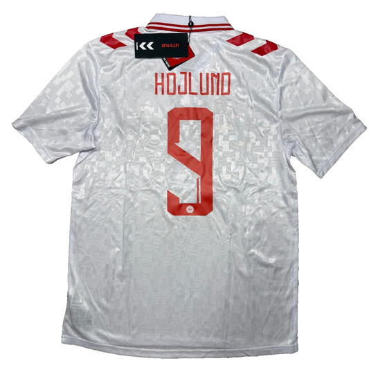 Maglia Danimarca Away 2024 HOJLUND 9 Hummel Nuova Con Cartellini Taglia L