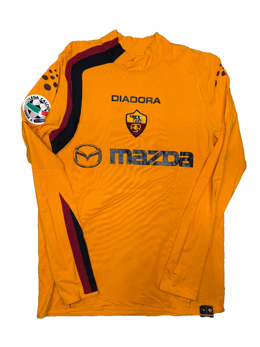maglia calcio vintage AS Roma De Rossi #4 Mazda Diadora 2004 2005 M