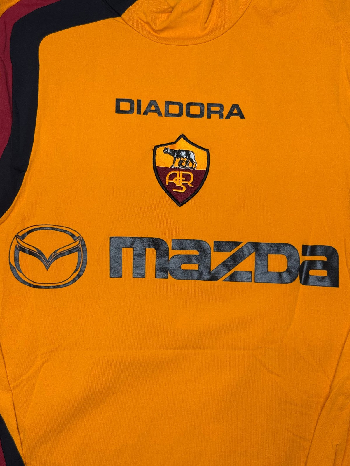 maglia calcio vintage AS Roma De Rossi #4 Mazda Diadora 2004 2005 M