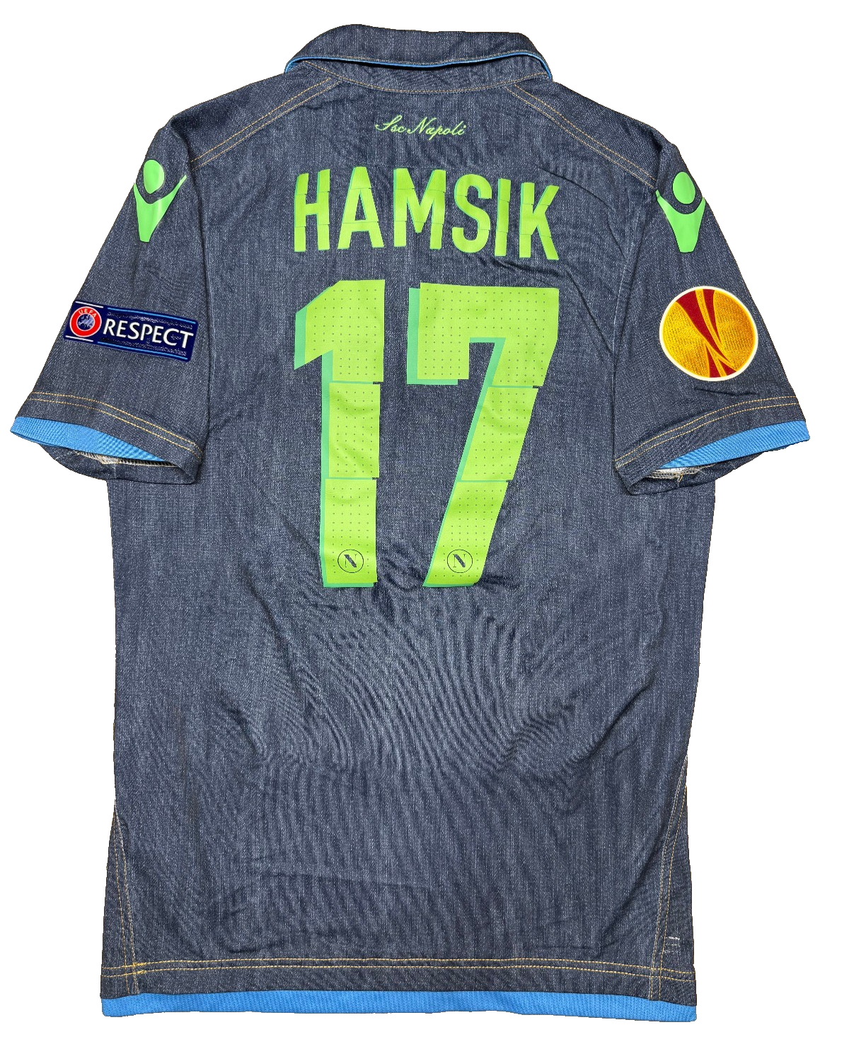 Maglia Napoli Away 2014 2015 HAMSIK 17 Macron Europa League Taglia L
