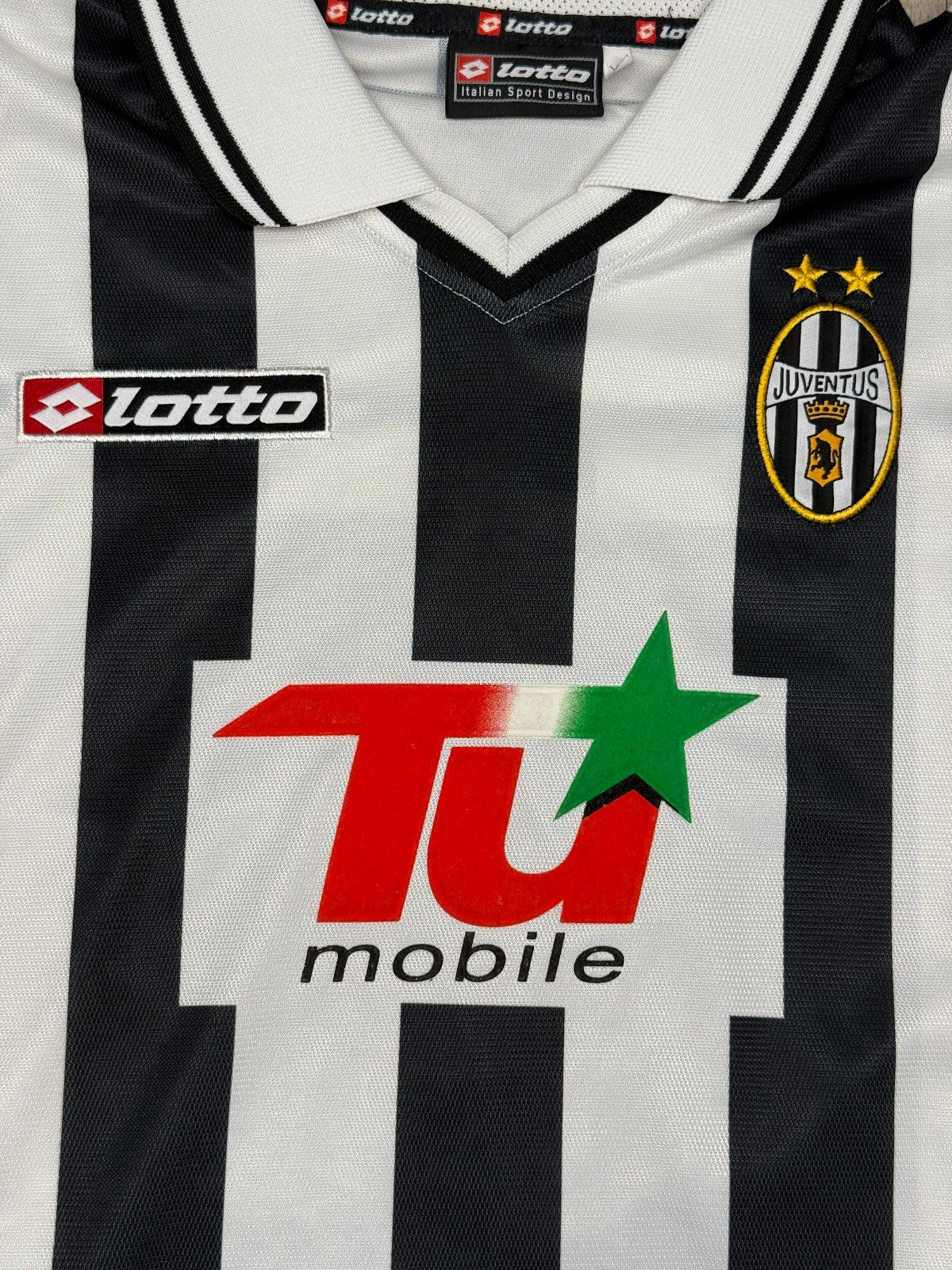 maglia juventus match worn vintage DEL PIERO Champions League 2001-02 TU Mobile