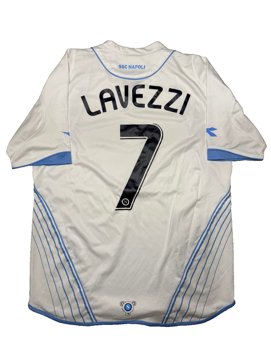 Maglia SSC Napoli Away 2009/10 Lavezzi 7 Diadora Originale Vintage XXL Lete Bian