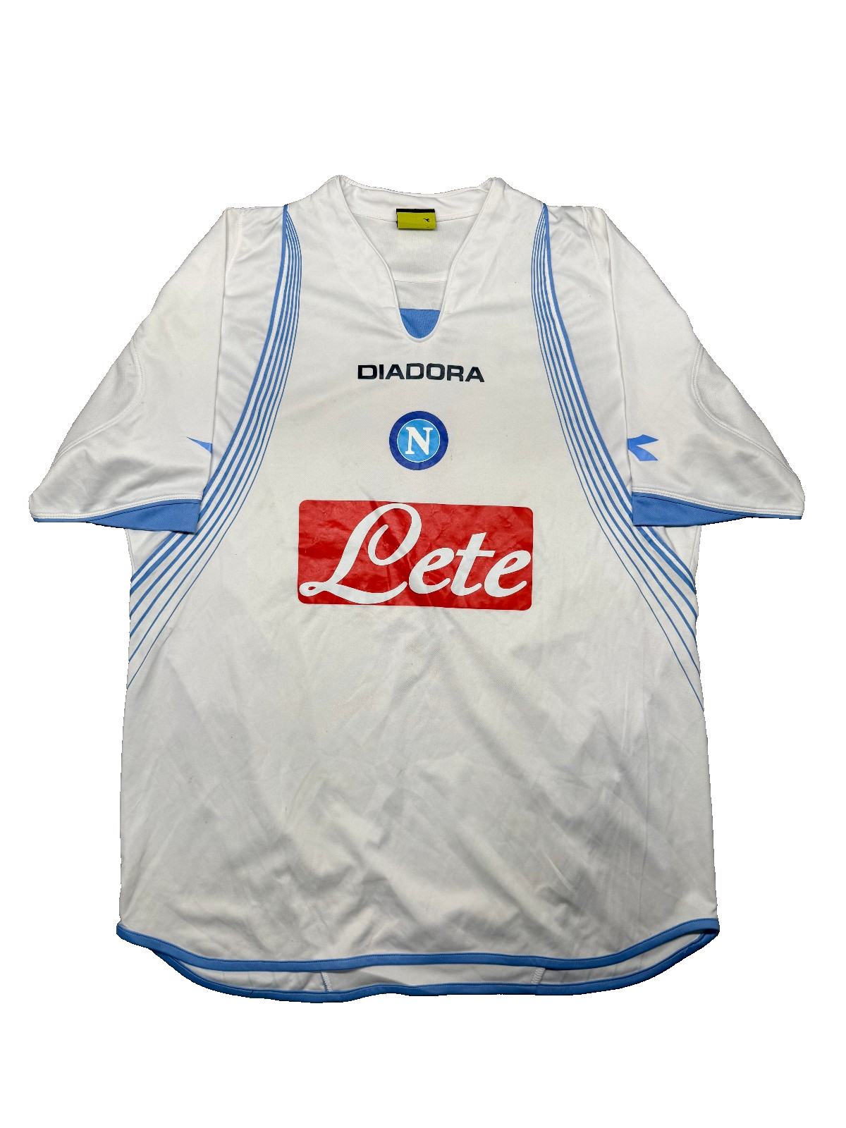 Maglia SSC Napoli Away 2009/10 Lavezzi 7 Diadora Originale Vintage XXL Lete Bian