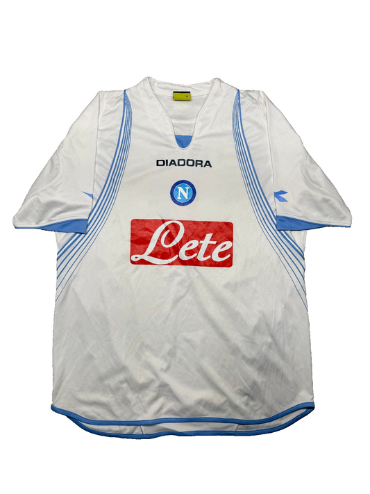 Maglia SSC Napoli Away 2009/10 Lavezzi 7 Diadora Originale Vintage XXL Lete Bian