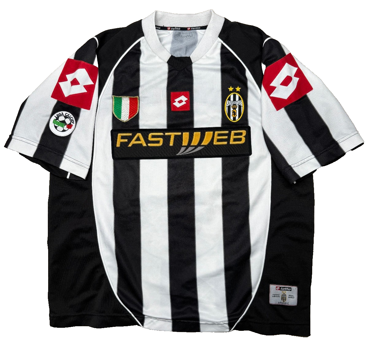 Juventus Maglia Home 2002/03 Del Piero 10 Lotto Originale Vintage XL Fastweb