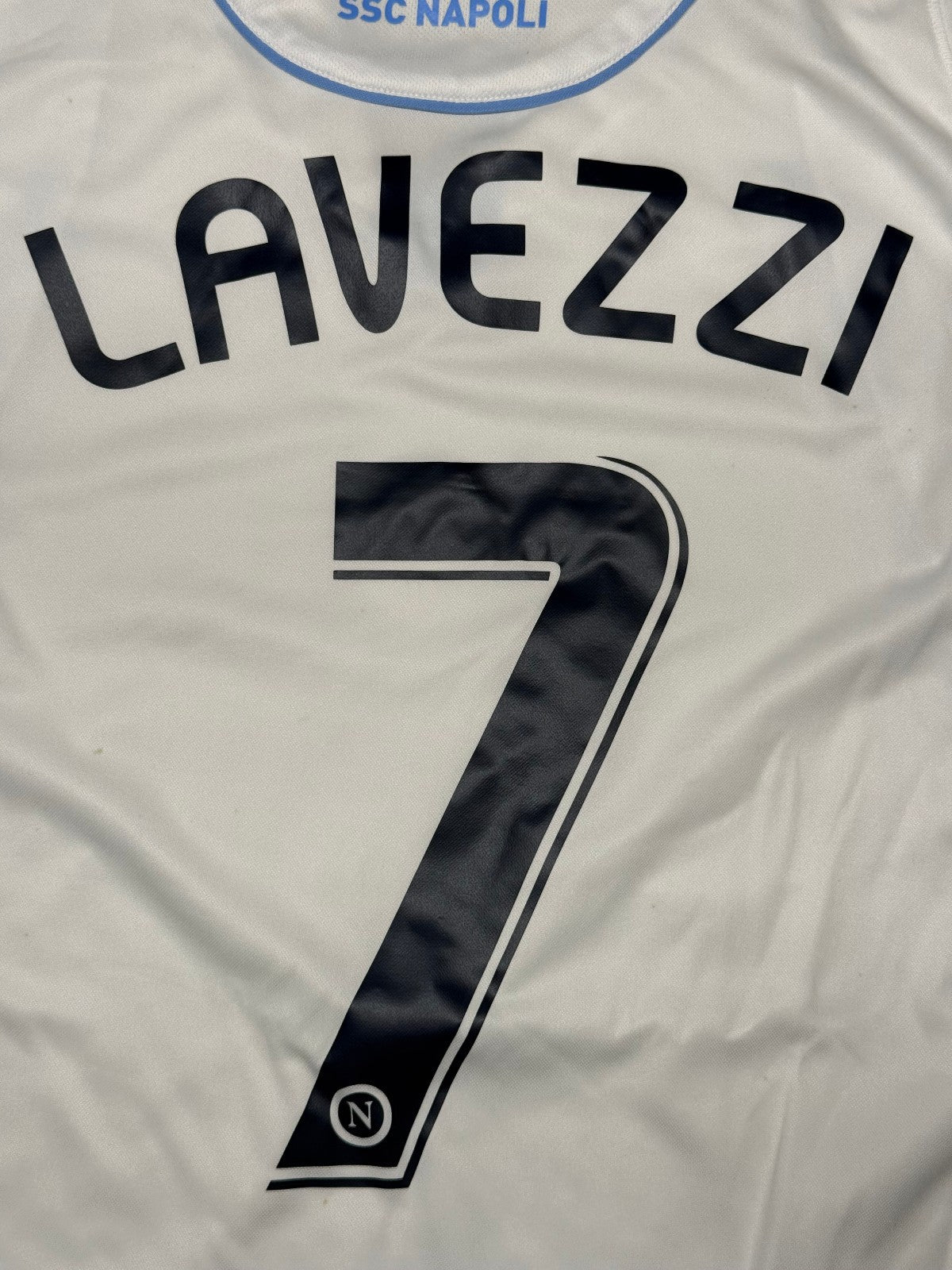 Maglia SSC Napoli Away 2009/10 Lavezzi 7 Diadora Originale Vintage XXL Lete Bian