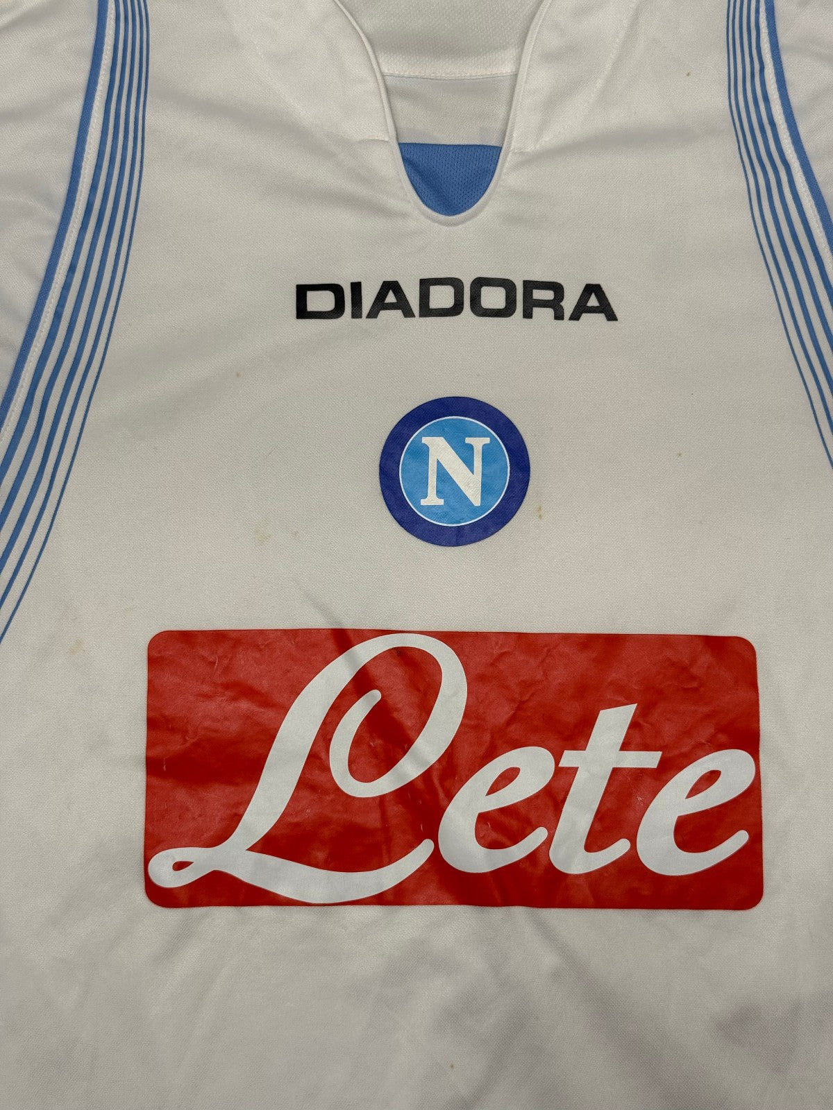 Maglia SSC Napoli Away 2009/10 Lavezzi 7 Diadora Originale Vintage XXL Lete Bian