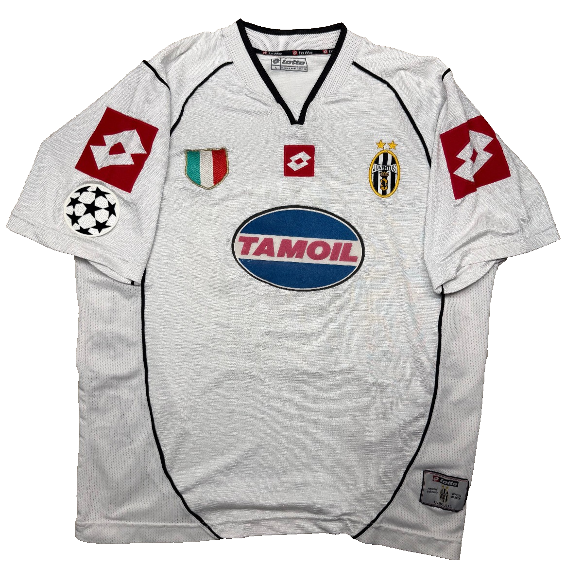 maglia calcio vintage juventus 2002 2003 DEL PIERO TAMOIL UCL away L  shirt