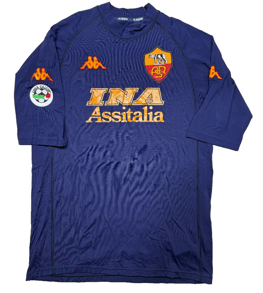 maglia calcio vintage AS Roma Totti 2000 2001 scudetto Kappa Ina Assitalia XL