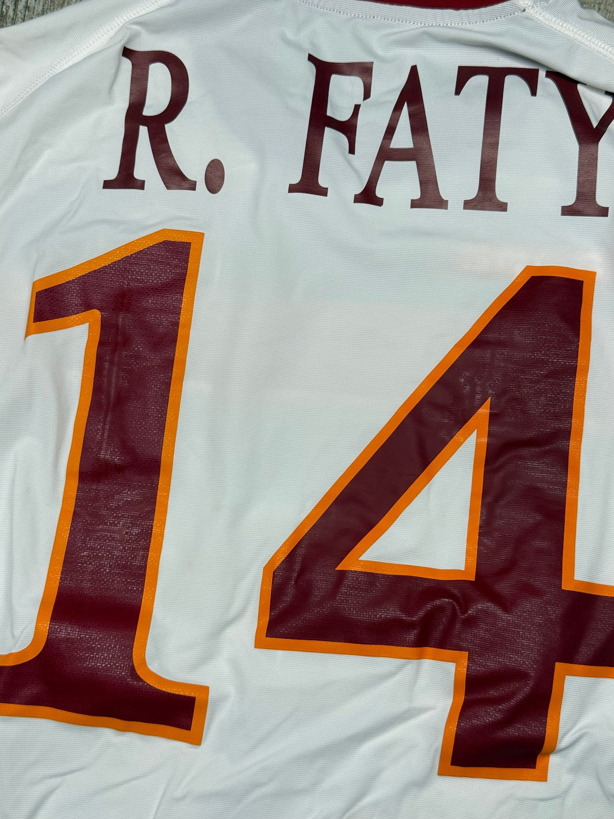 maglia calcio vintage Roma R. FATY #14 Kappa Wind 2009 2010 L Player issue Gara
