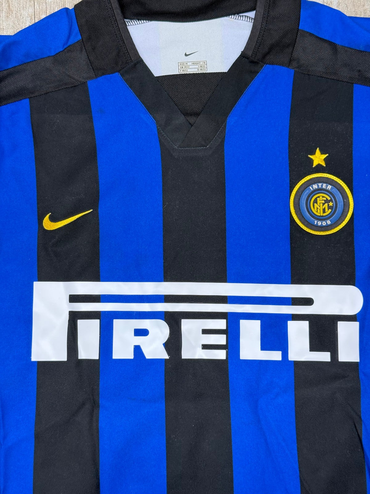 maglia calcio Inter vintage RECOBA Pirelli 2002 2003 ORIGINALE jersey shirt M