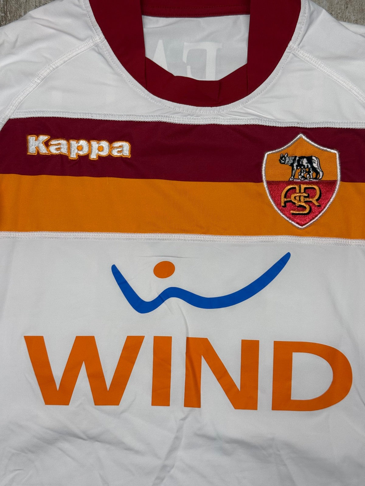 maglia calcio vintage Roma R. FATY #14 Kappa Wind 2009 2010 L Player issue Gara