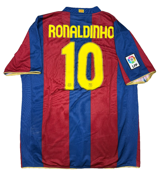 maglia Ronaldinho barcellona home Barca NIKE 2007 2008 shirt camiseta UNICEF XL