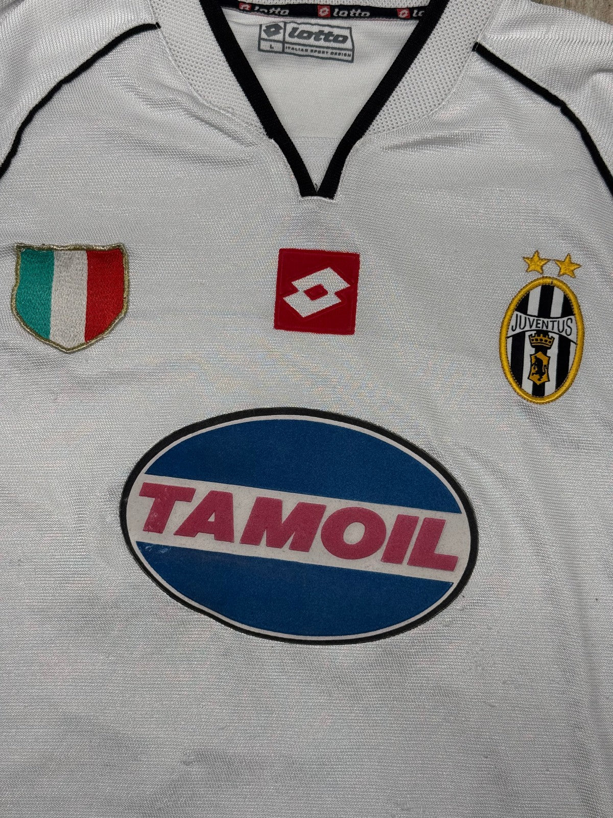 maglia calcio vintage juventus 2002 2003 DEL PIERO TAMOIL UCL away L  shirt