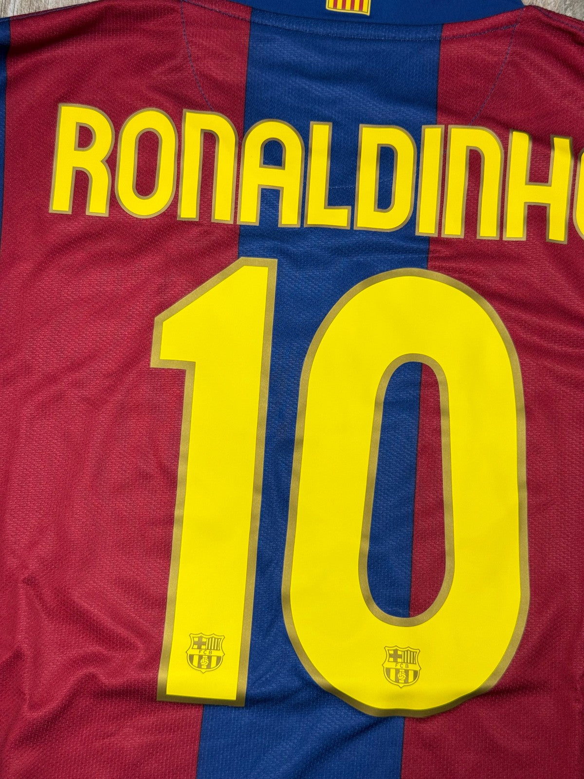 maglia Ronaldinho barcellona home Barca NIKE 2007 2008 shirt camiseta UNICEF XL