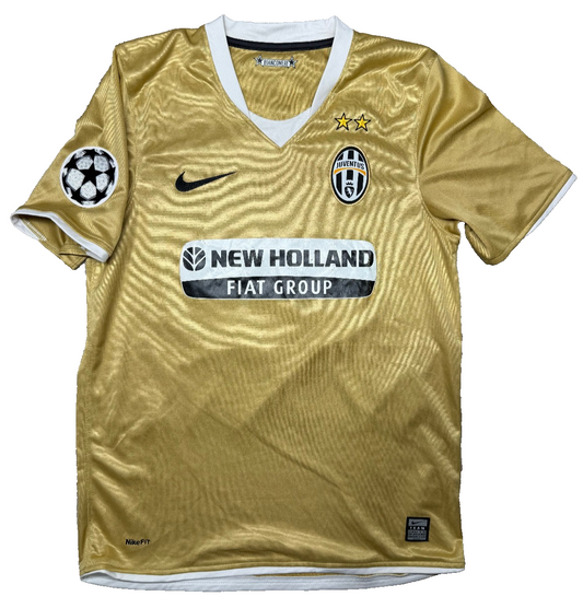 maglia calcio vintage Juventus Del Piero Champions League 2008 away oro S