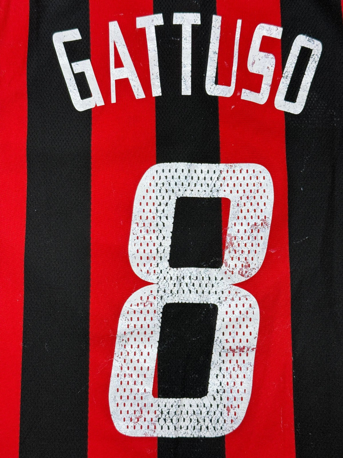 maglia calcio vintage AC Milan GATTUSO Adidas 2003 2004 Opel Climalite L