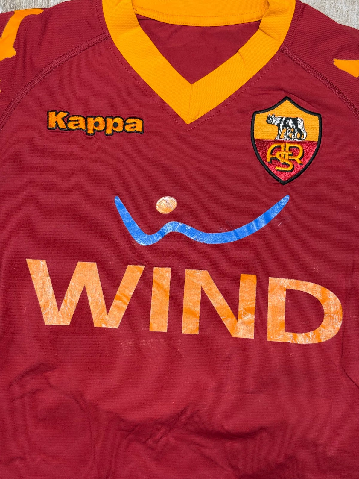 maglia calcio vintage Roma Totti Kappa Wind 2008 2009 S vintage Gara