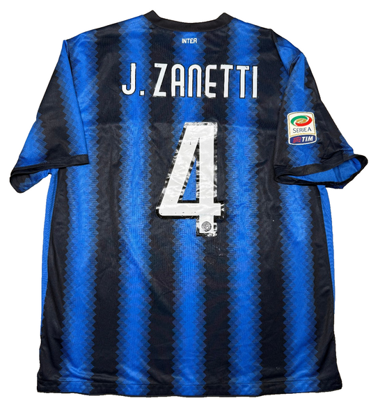 maglia calcio Inter vintage ZANETTI Nike shirt Home Pirelli 2010 2011 jersey XXL