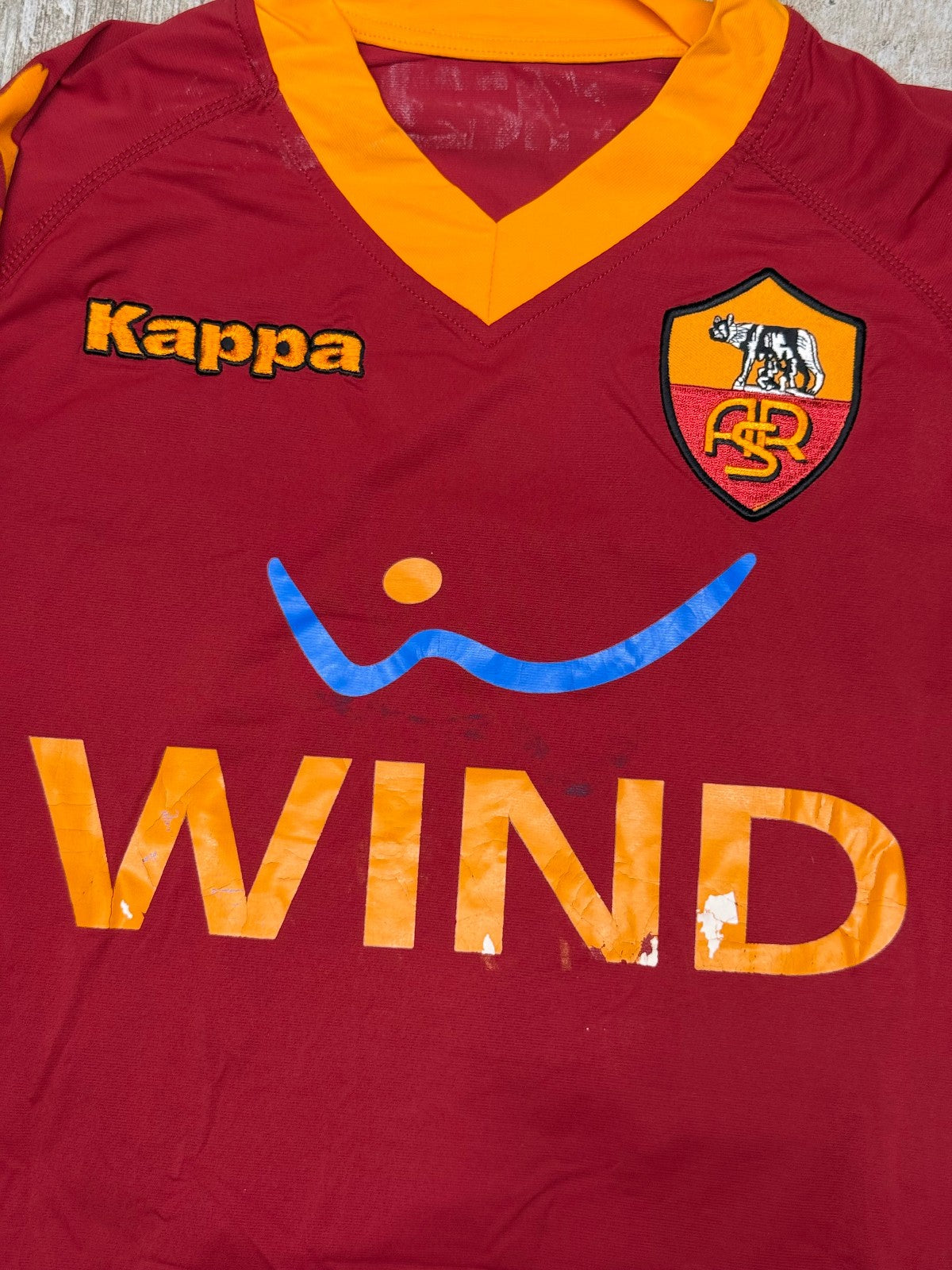 maglia calcio vintage Roma DE ROSSI Kappa Wind 2009 2010 M vintage Gara