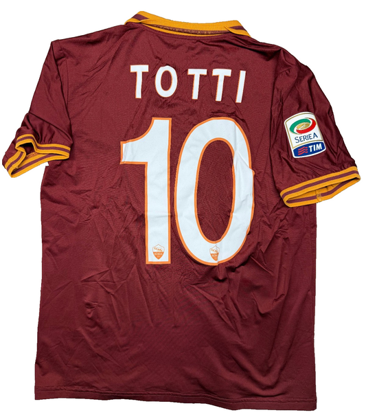 maglia roma TOTTI UNBRAND 2013 2014 Roma Cares jersey S Home vintage shirt