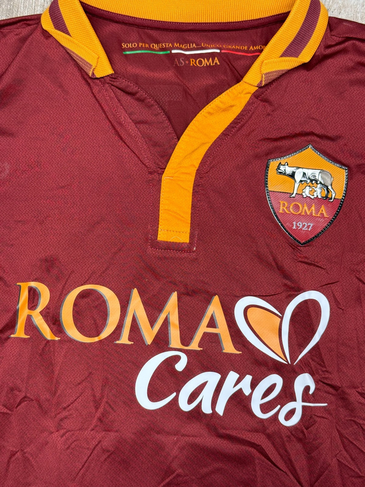 maglia roma TOTTI UNBRAND 2013 2014 Roma Cares jersey S Home vintage shirt