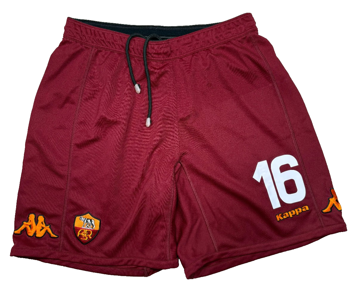 shorts pantaloncini calcio AS ROMA DE ROSSI #16 Kappa 2007 2008 home XL