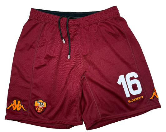 shorts pantaloncini calcio AS ROMA DE ROSSI #16 Kappa 2007 2008 home XXL