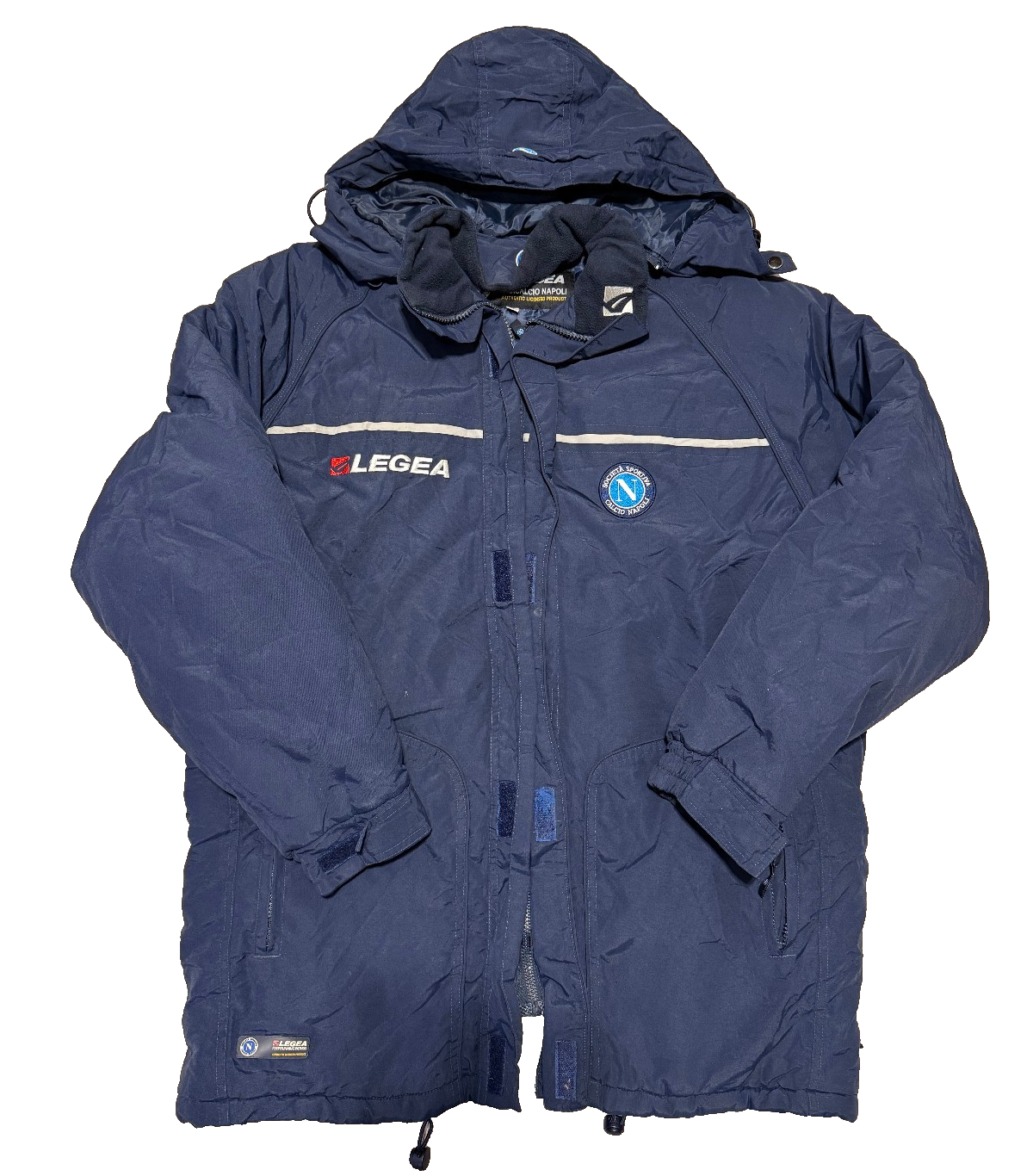 maglia vintage SSC Napoli bench coat Legea 2003 2004 Jacket sweatshirt Large