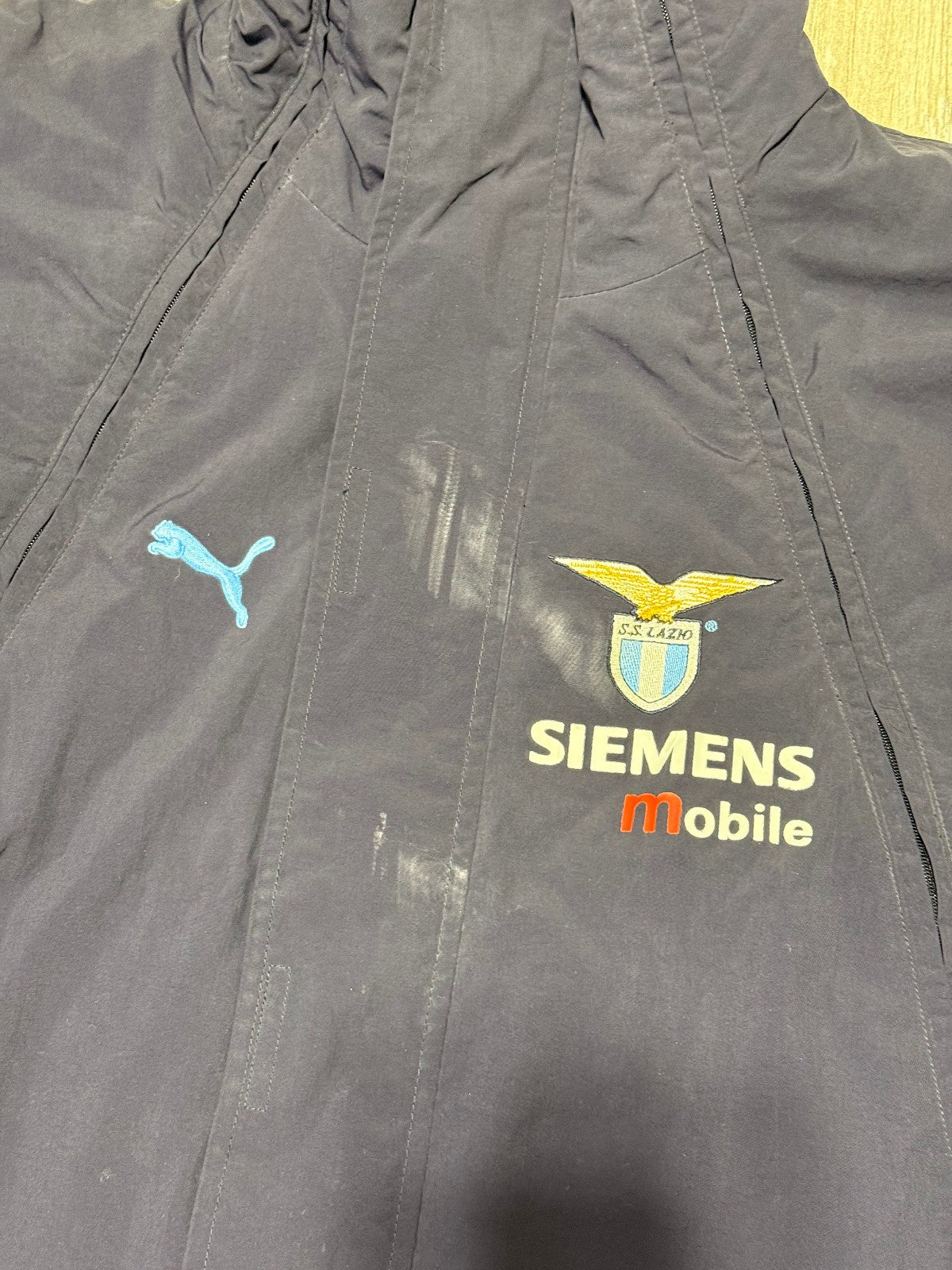 maglia vintage SS LAZIO bench coat PUMA Nesta 2001 2002 Jacket sweatshirt XL