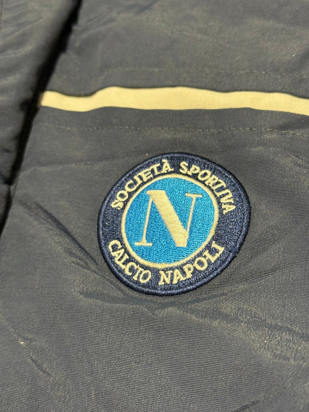 maglia vintage SSC Napoli bench coat Legea 2003 2004 Jacket sweatshirt Large