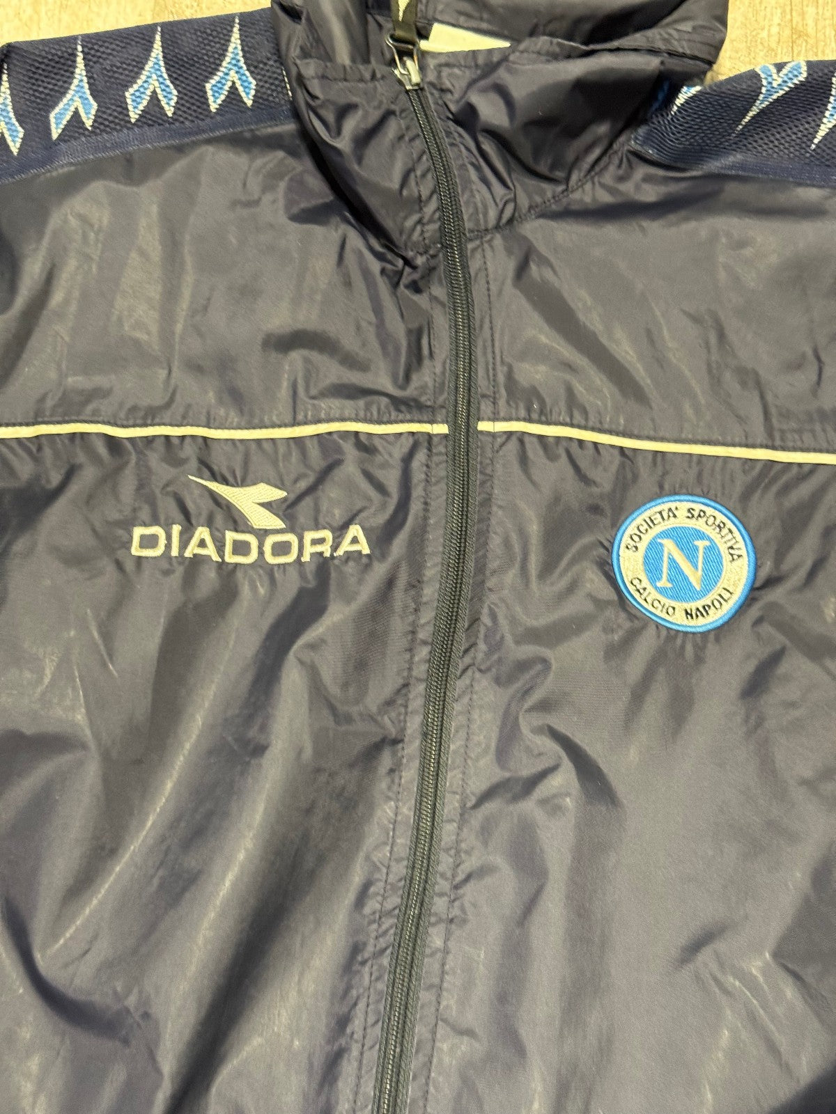 maglia vintage SSC Napoli bench coat Legea 2003 2004 Jacket sweatshirt M