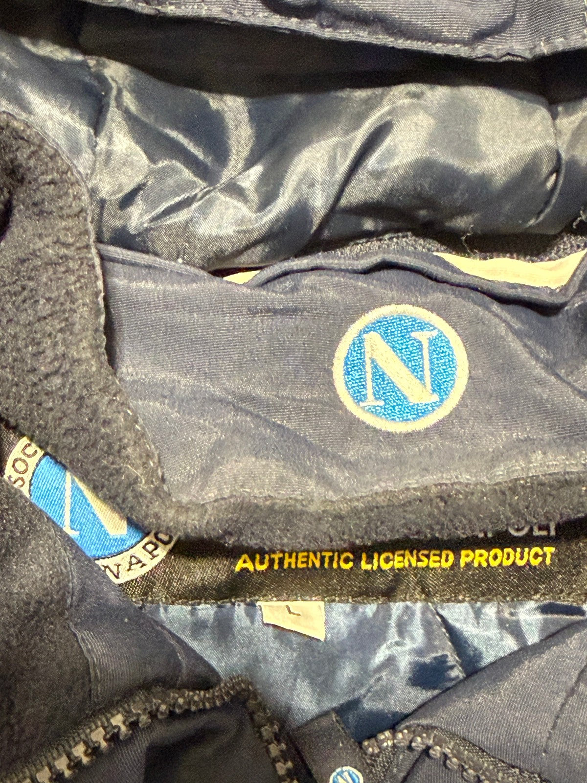 maglia vintage SSC Napoli bench coat Legea 2003 2004 Jacket sweatshirt Large