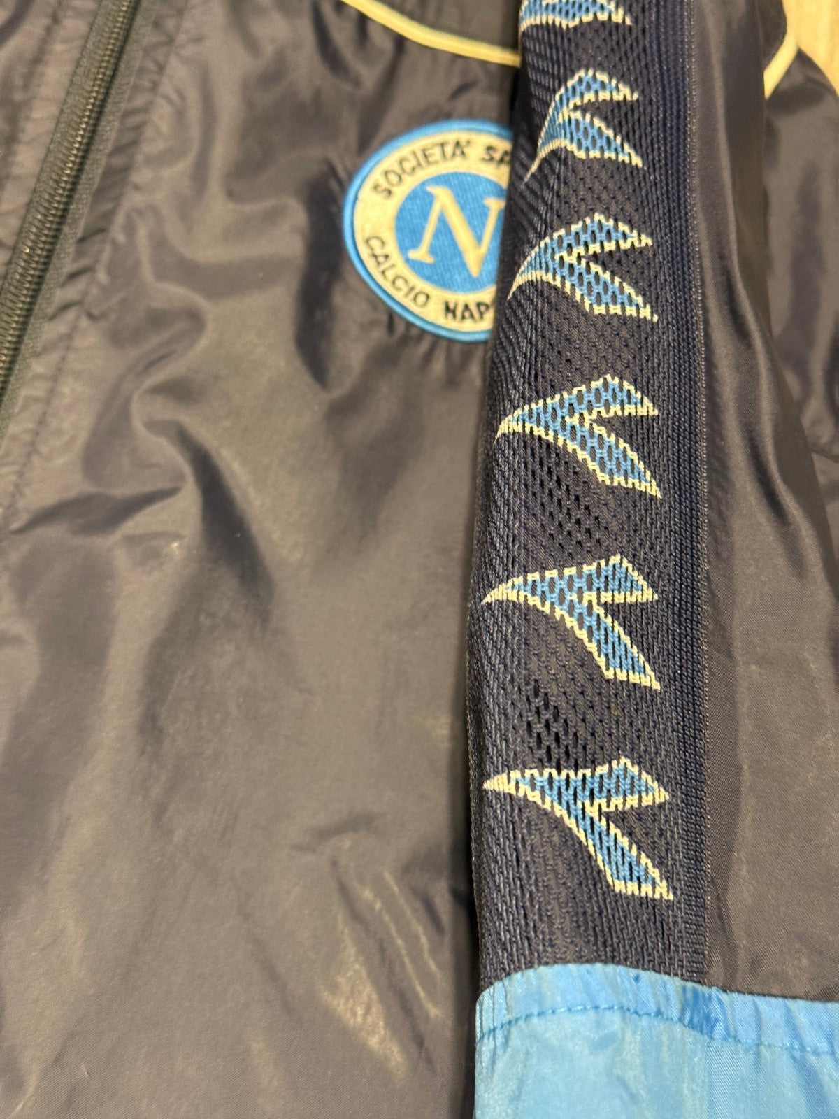 maglia vintage SSC Napoli bench coat Legea 2003 2004 Jacket sweatshirt M