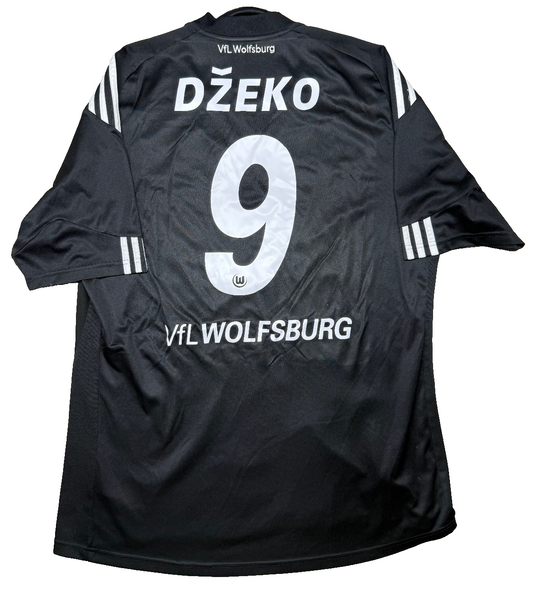 VfL Wolfsburg Dzeko 9 Maglia Vintage Adidas 2009 2010 Home Bundesliga XL