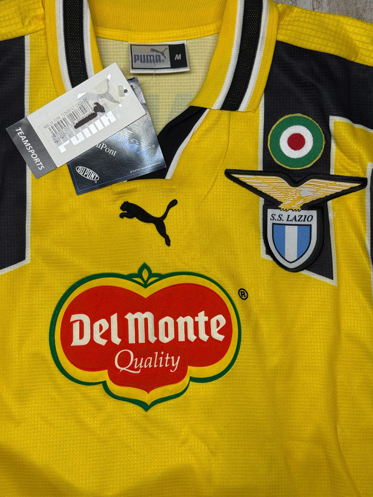 Maglia calcio vintage Lazio Mancini Issued UEFA CUP Puma 1999 2000 Maglia M BNWT