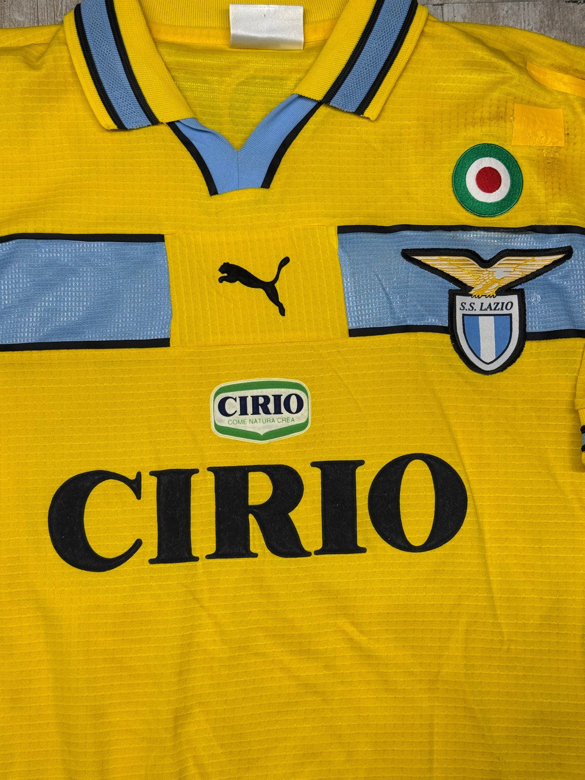 Maglia calcio vintage Lazio VERON UEFA CUP Puma 1999 2000 Maglia M