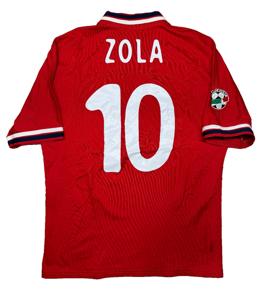 maglia calcio vintage Cagliari ZOLA #10 Line 2003 2004 M Terra Sarda