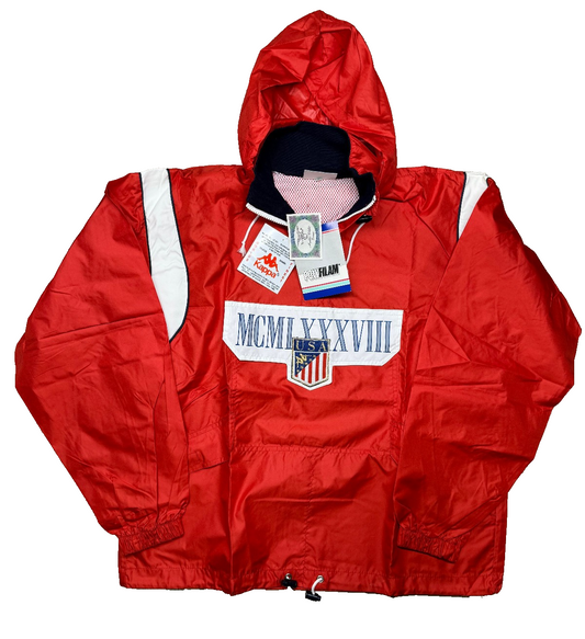 USA 98 Kappa Windbreaker Vintage Originale Nuova con Etichette olympiad 1984 LA