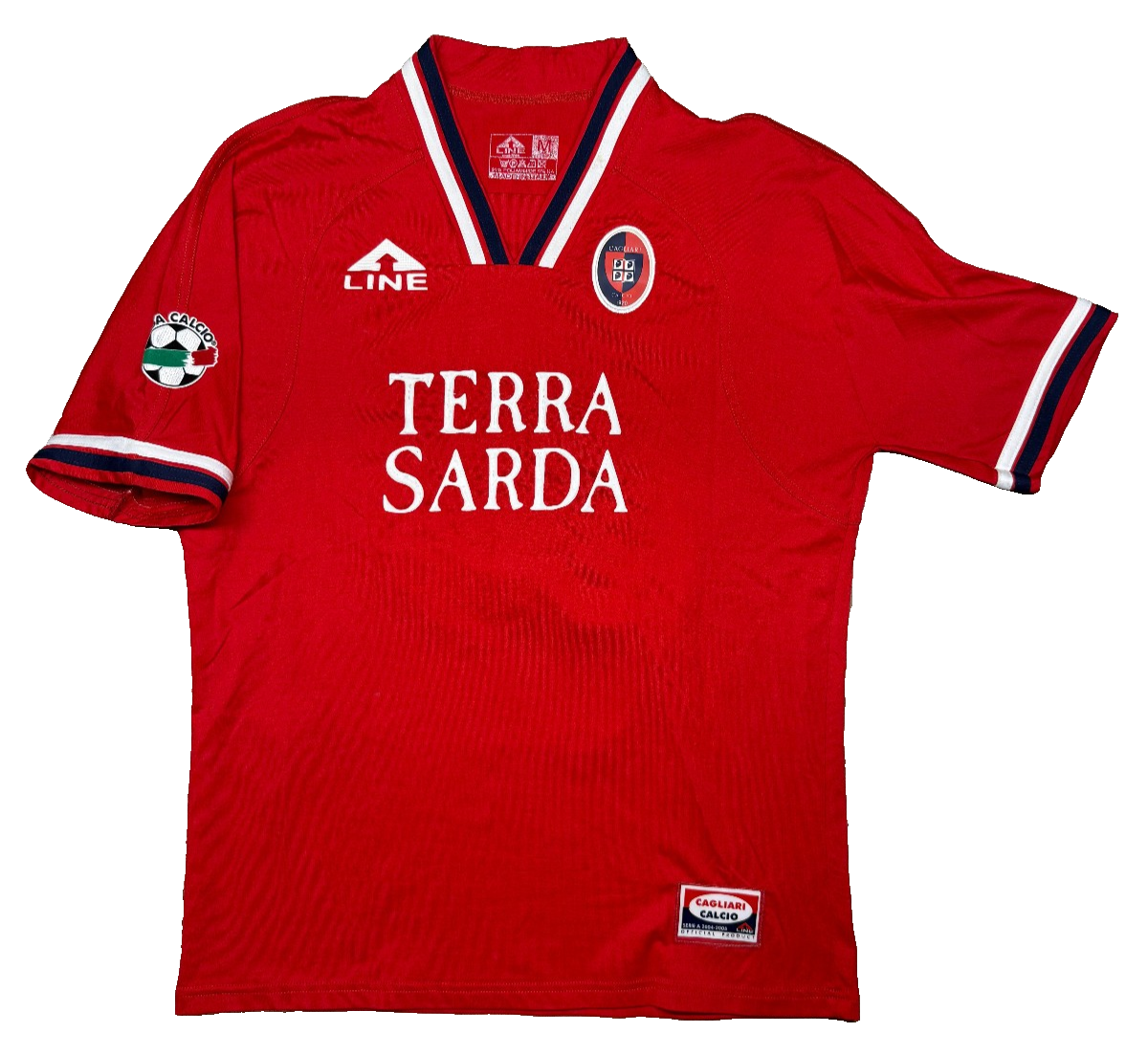 maglia calcio vintage Cagliari ZOLA #10 Line 2003 2004 M Terra Sarda
