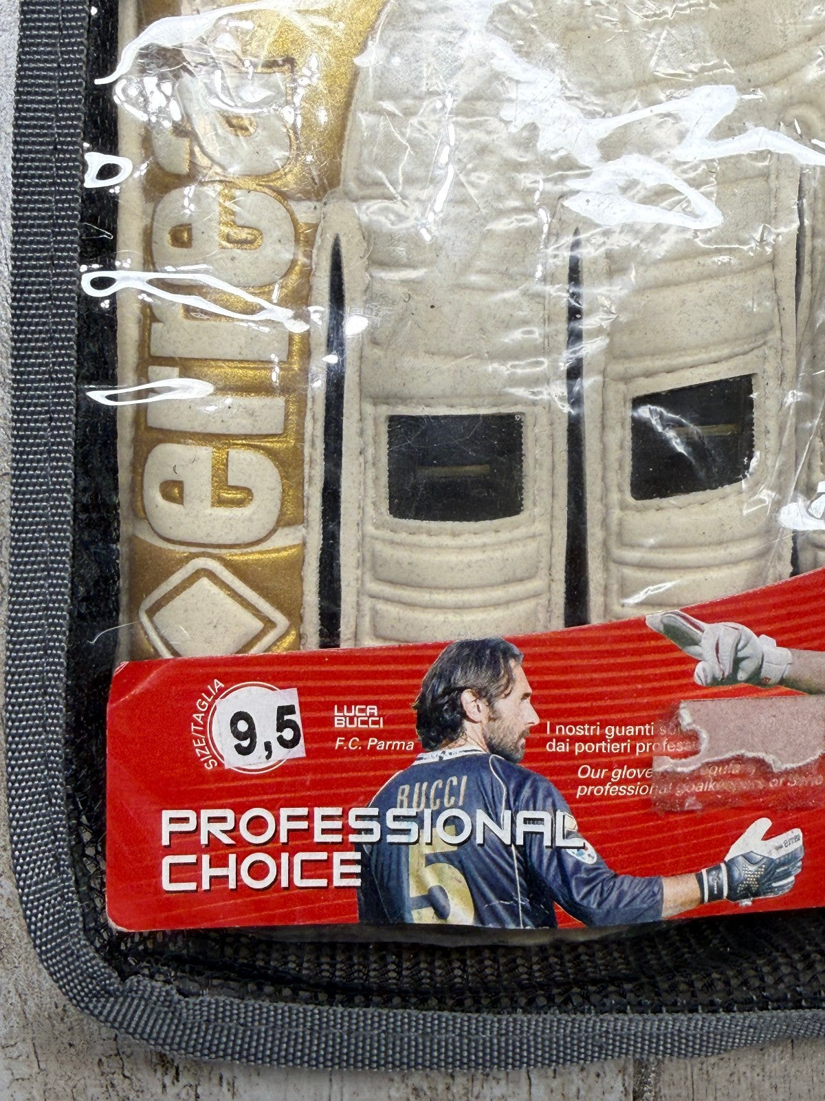 guanti portiere Luca Bucci Parma Erreà Goalkeeper gloves vintage 2003 size 9.5