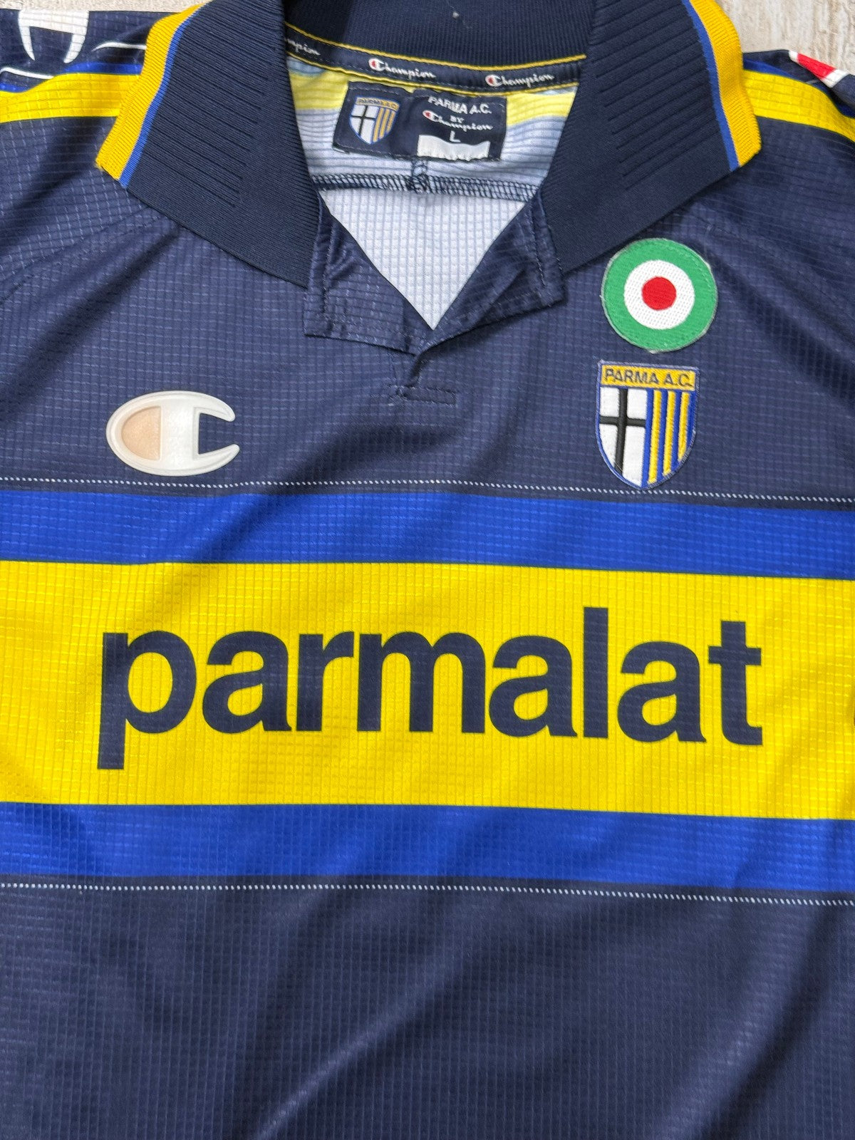 Parma Calcio 1999/00 Champion Third Jersey Cannavaro #17 Parmalat Vintage L