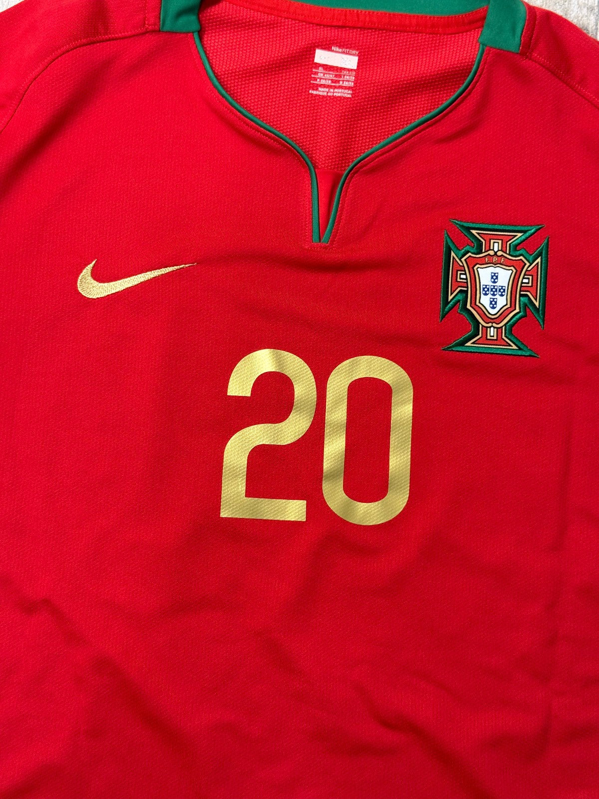 Portugal Nike 2006 World Cup Deco #20 Maglia Home Jersey Football XL