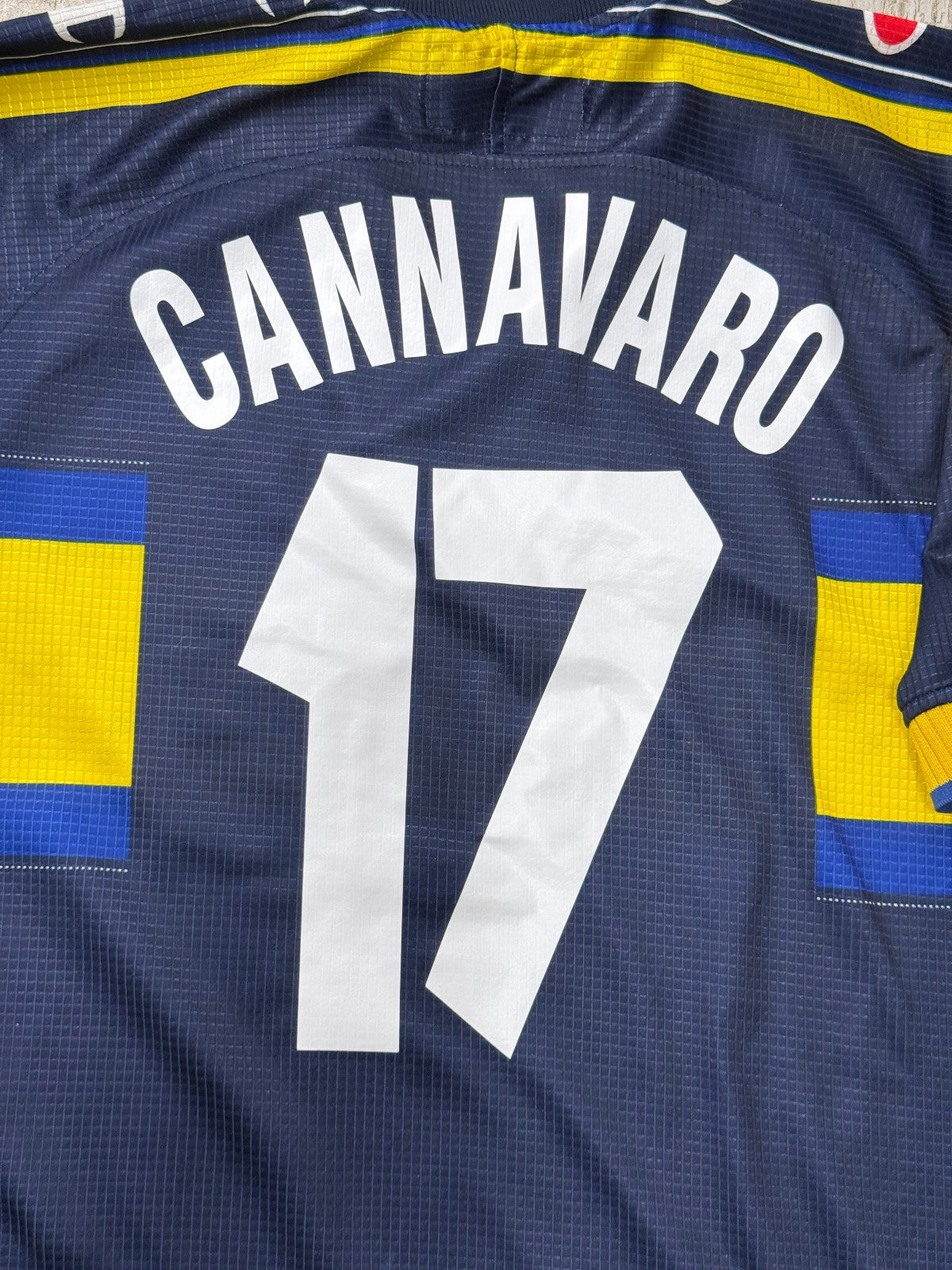 Parma Calcio 1999/00 Champion Third Jersey Cannavaro #17 Parmalat Vintage L